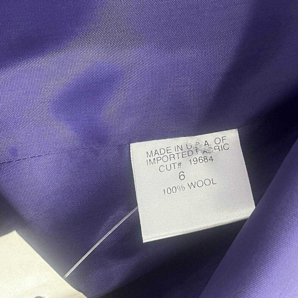 Harold's Vintage Tweed Purple Plaid Blazer Womens Size 6 - Picture 4 of 9